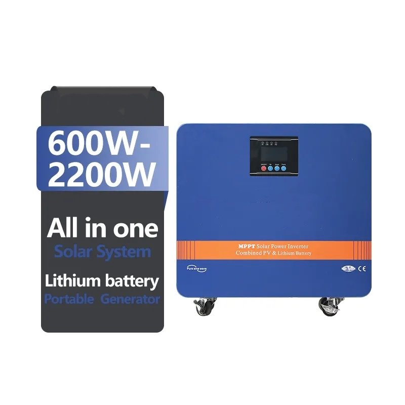 MPPT controller 1200W pure sine wave solar inverters with inverter and battery all in one system