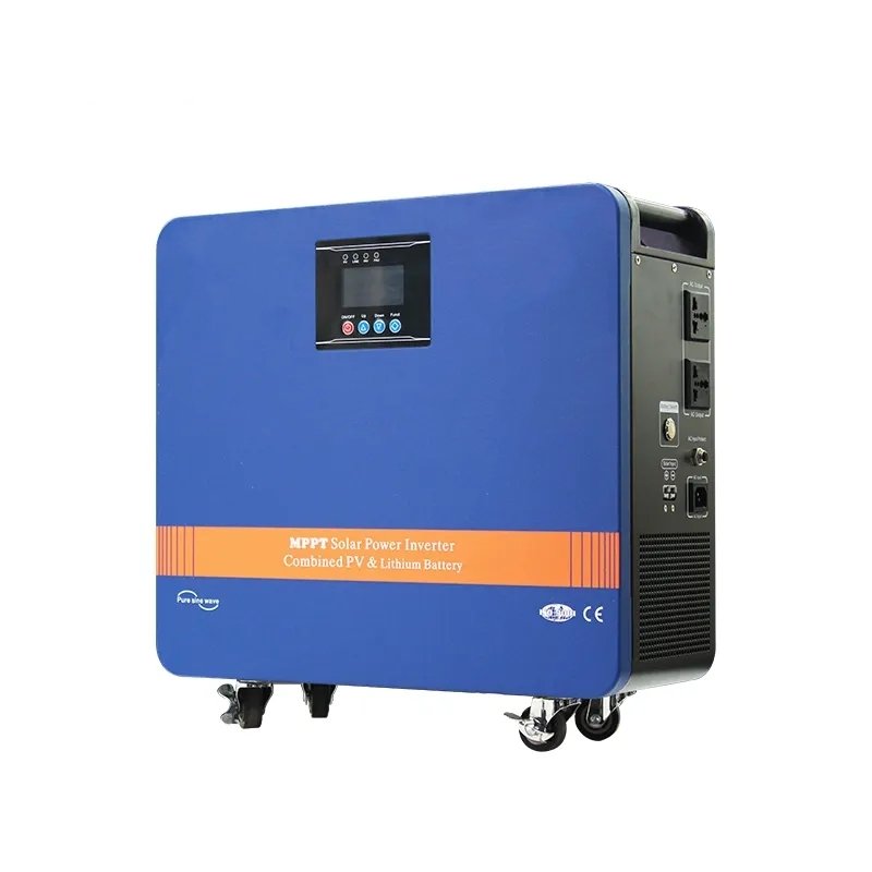 MPPT controller 1200W pure sine wave solar inverters with inverter and battery all in one system