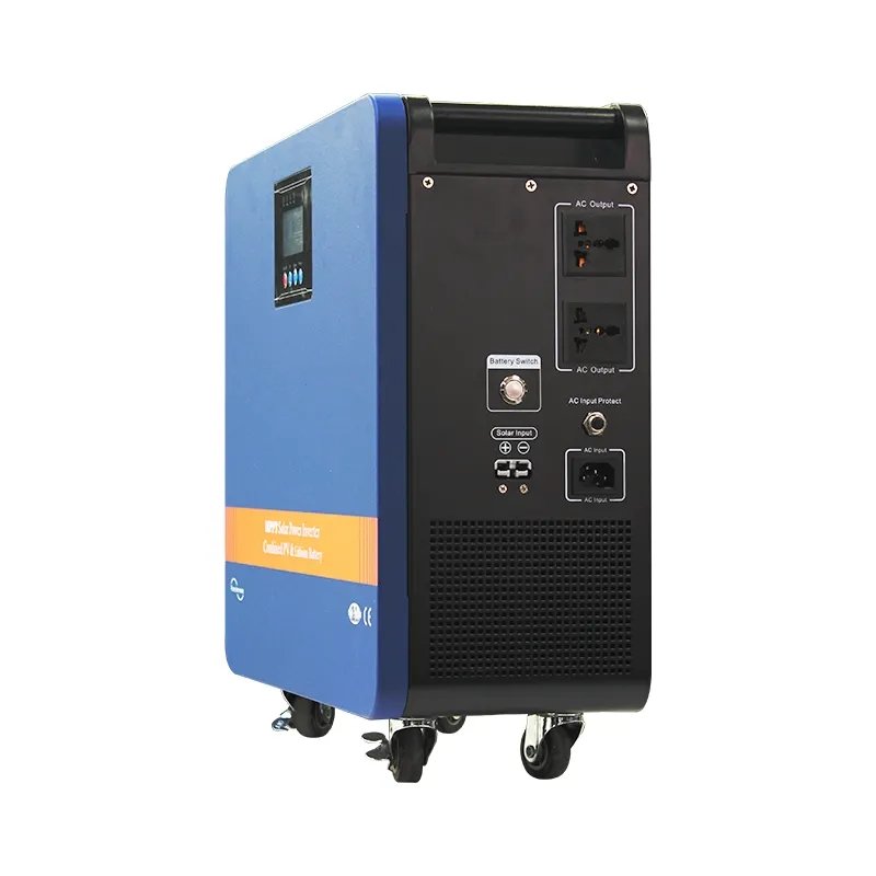 MPPT controller 1200W pure sine wave solar inverters with inverter and battery all in one system