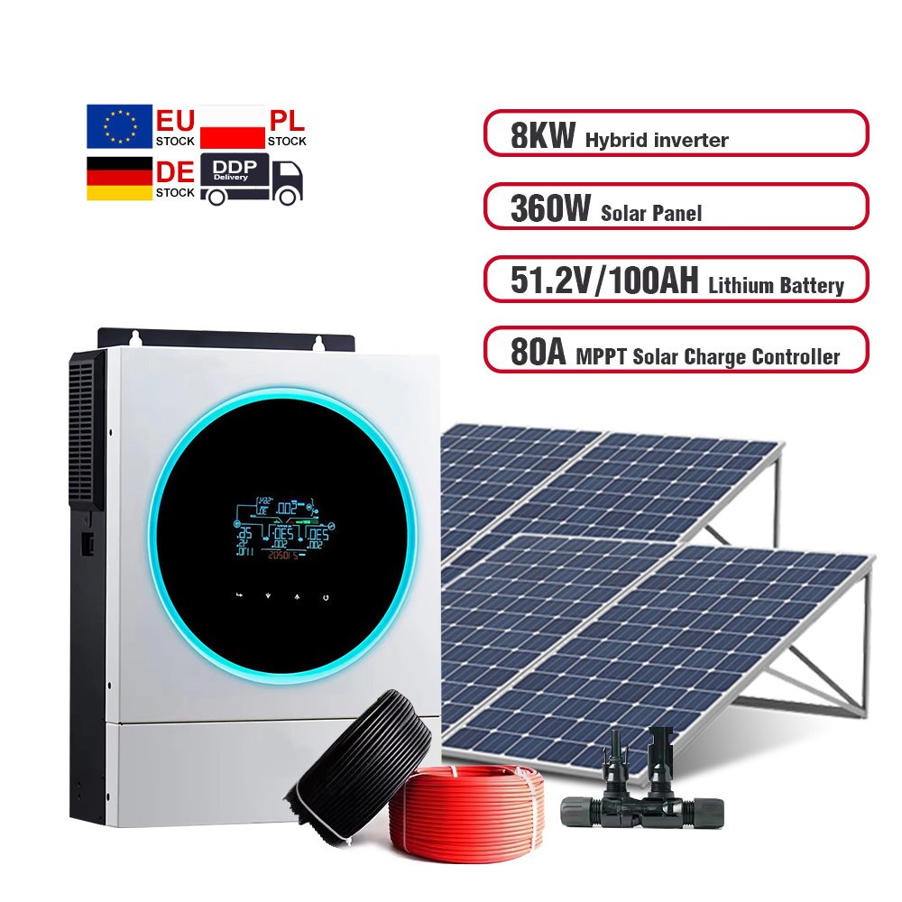 3Kw 5Kw 8Kw 10Kw Dual Output Off On Grid Invertor 48V Hybrid Solar Inverter Pure Sine Wave Solar Inverters With MPPT Controller
