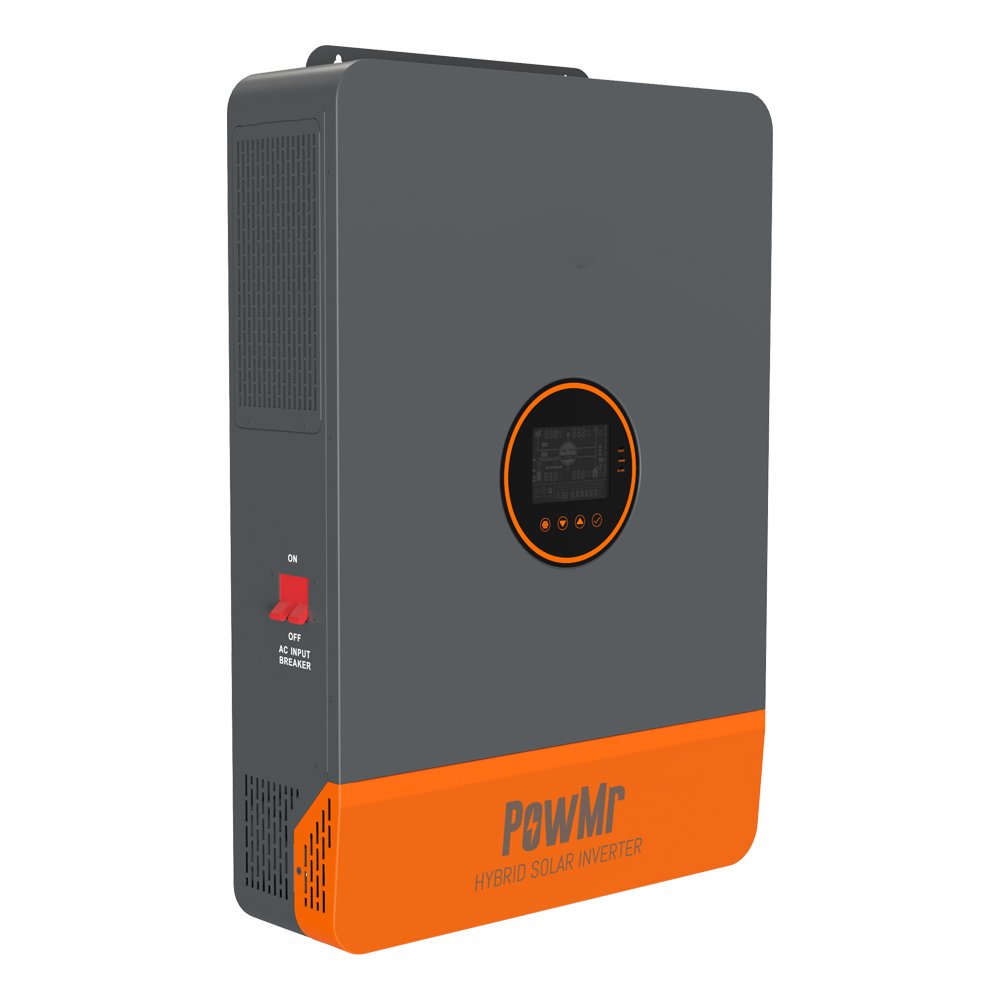 PowMr 48V to 110/230V AC Solar Inverter 2 MPPT Single/Split Phase 10kw Solar Inverter On Off grid Hybrid Inverter