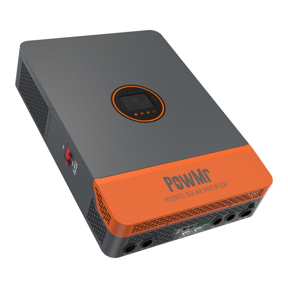 PowMr 48V to 110/230V AC Solar Inverter 2 MPPT Single/Split Phase 10kw Solar Inverter On Off grid Hybrid Inverter