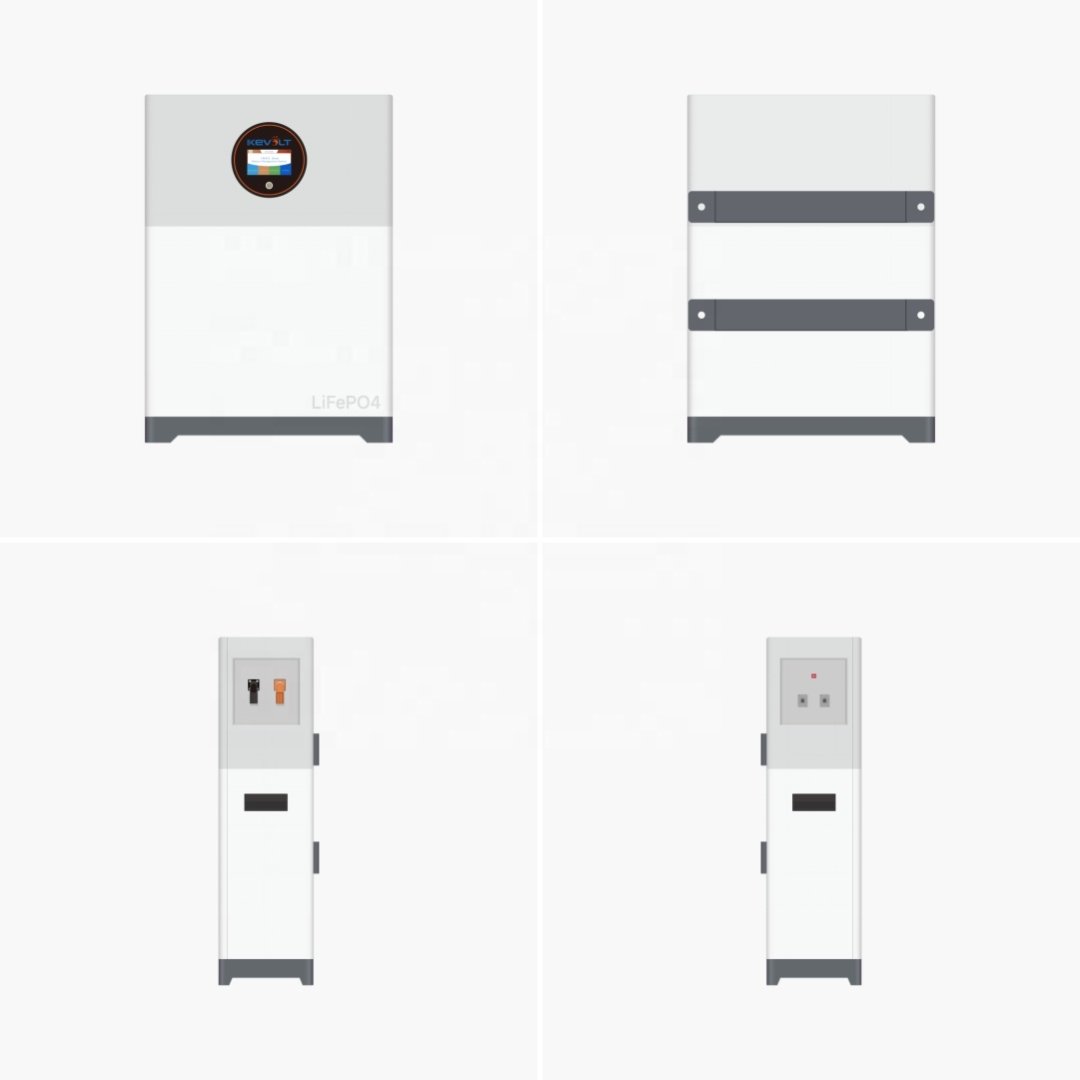 Kevolt 15kWh Floor- Mounted 51.2V 300ah 8000 Cycle Universal Wheel Mobile Lithium Solar Battery Home Energy Storage System