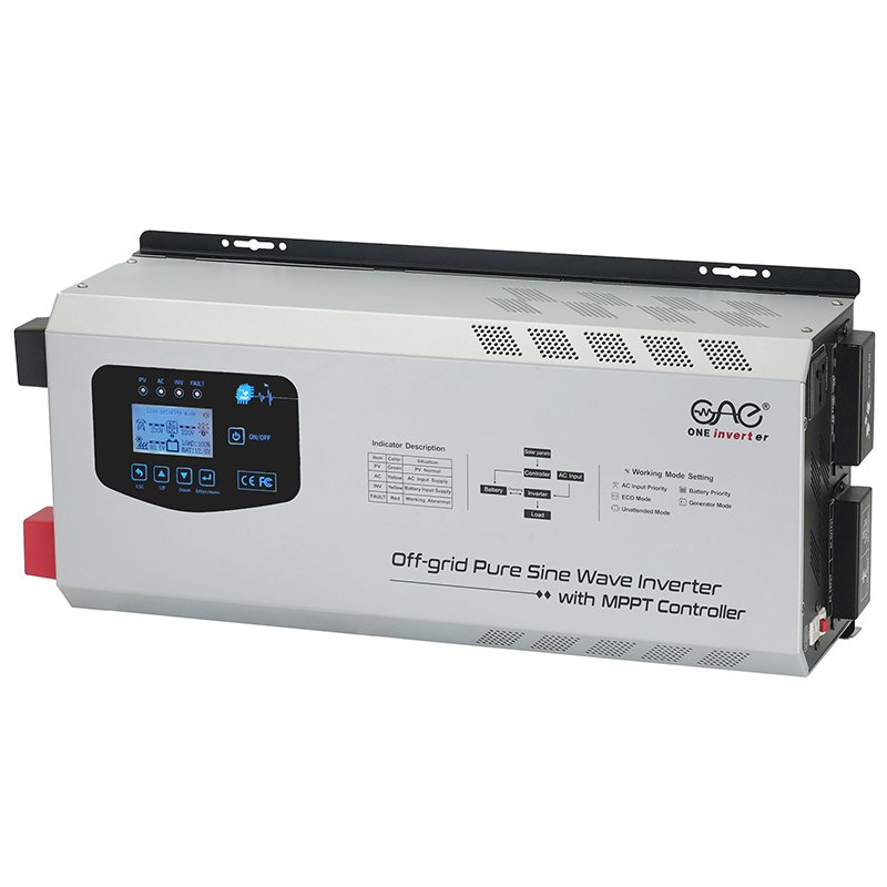 factory price 5kw hybrid 60A mppt solar inverte power inverter 12v 220v pure sine