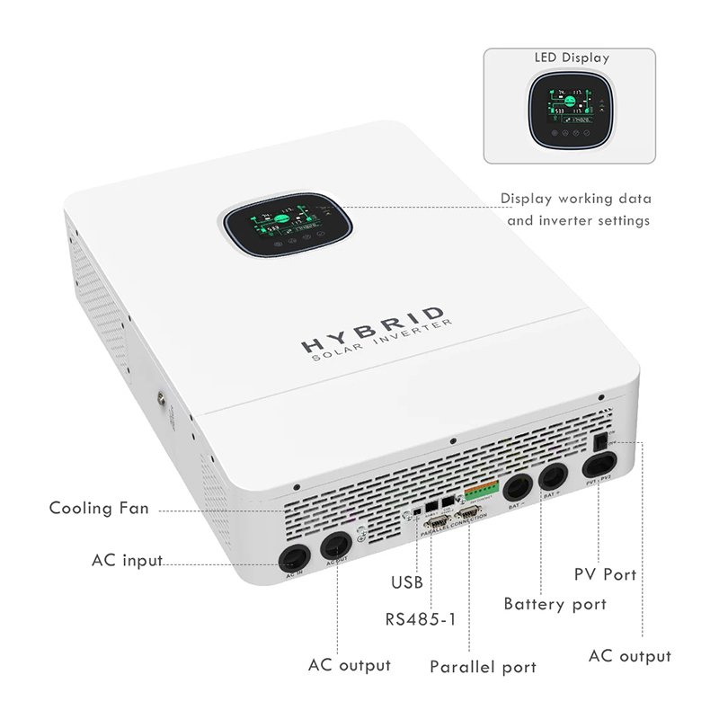 Sunwave US version Split phase inverter 8kw 10kw 120V/240V 2MPPT solar inverter for off grid hybrid system