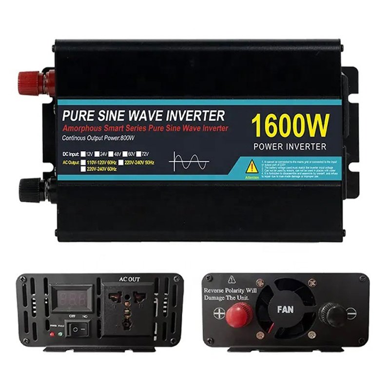 Pure Sine Wave Inverter DC to AC 1600W 2800W 4KW 12V 24V 48V 60V 110V 220V PV Solar Power off grid System Converter