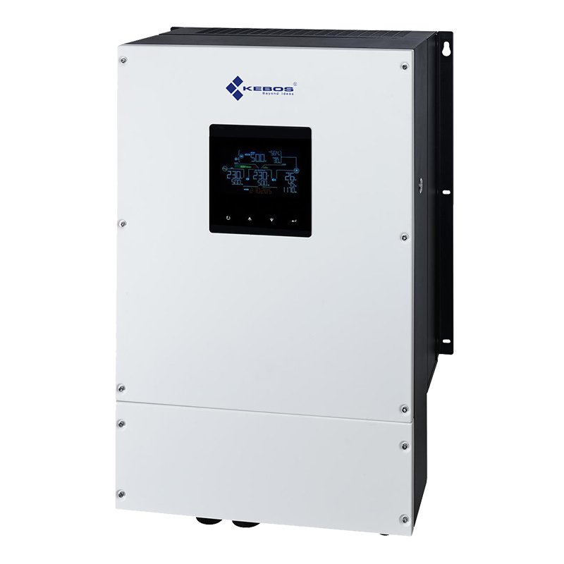 Kebos KWP TWIN 8KW 48V Dual Output IP65 Protection 8KVA 8KW Off-grid Solar Inverter With Lithium Battery Built-in Dust Cover