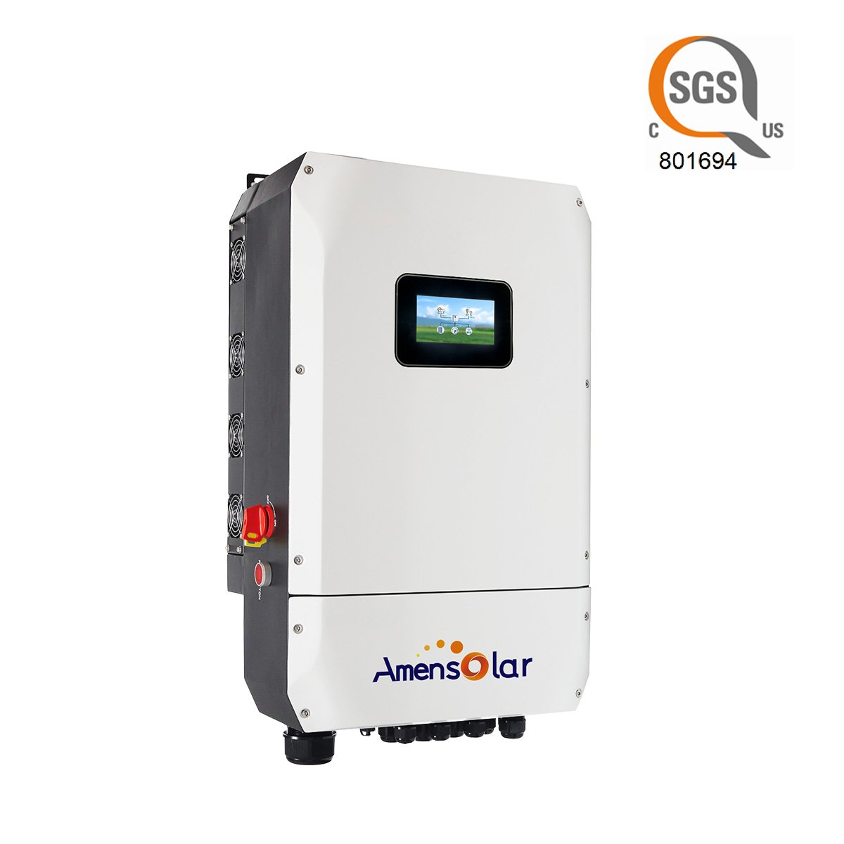 Amensolar Ready Stock 10KW 110V Split Phase Solar Hybrid Inverter Grid Tie System 51.2V Inverter Solar Energy Power Storage