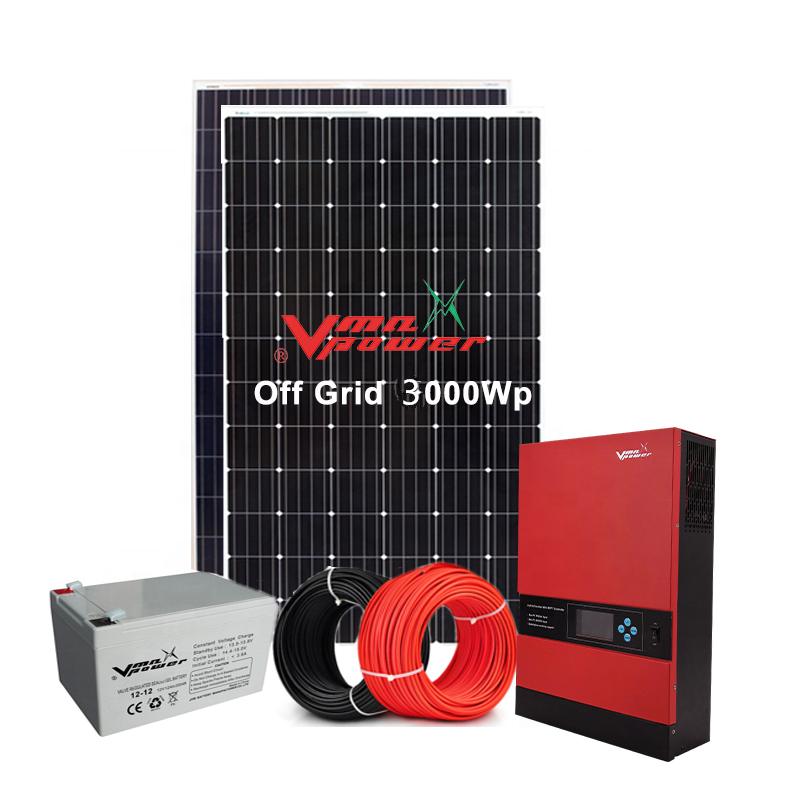 Vmaxpower 3KW 5KW 10KW 15KW 20KW 30KW 120V 220V 230V Complete Photovoltaic Solar System 50kva Solar Panels Kit for Home