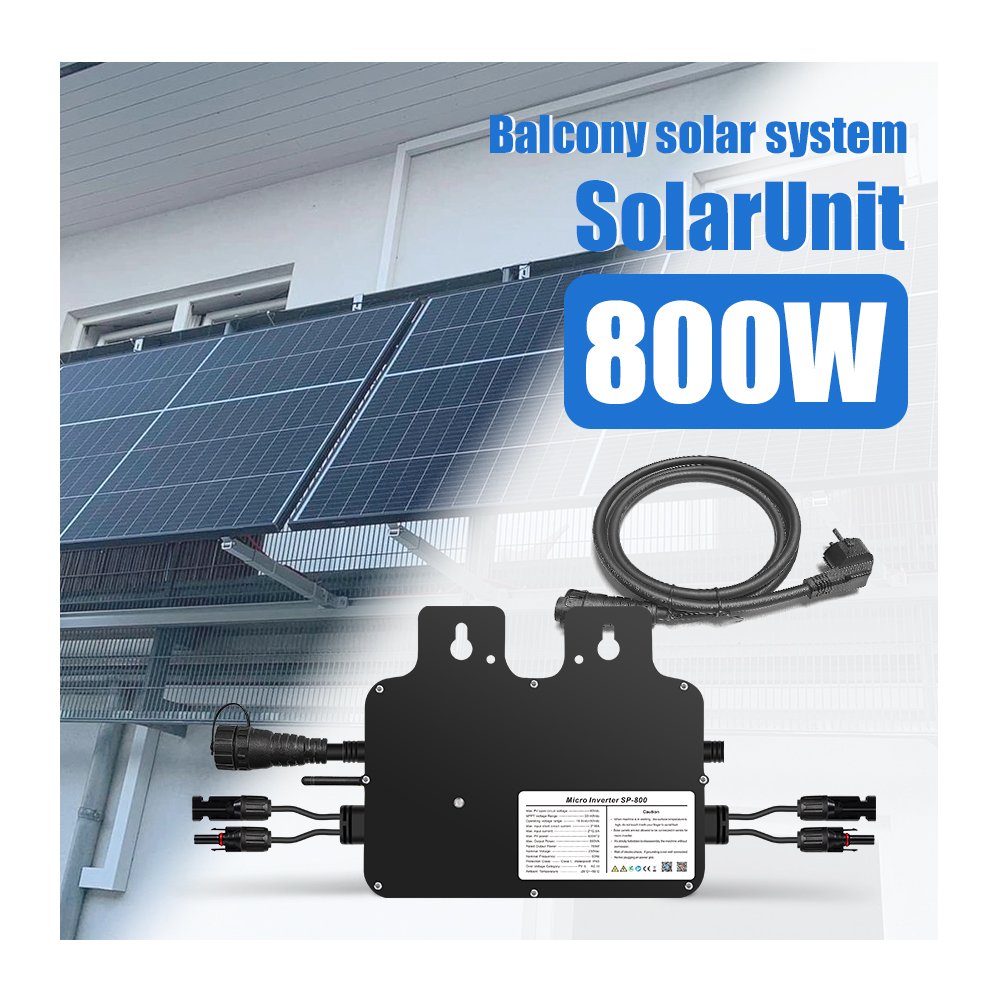 Hot Sale 800W Smart Mini Micro Inverter WiFi Balcony Grid Tie Home Power Solar Inverter
