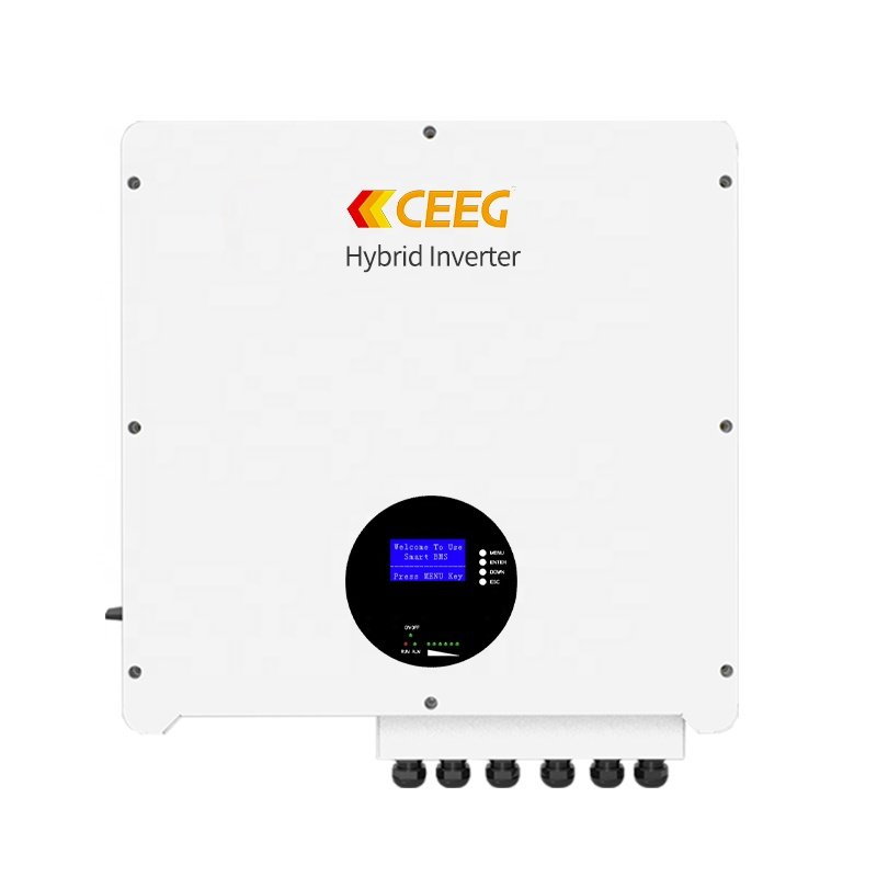 CEEG Custom 3 Phase Hybrid Solar inverter 5.5KW 5.5KVA MPPT 80A 500VDC PV Input 220VAC 48V 5500W Inverters