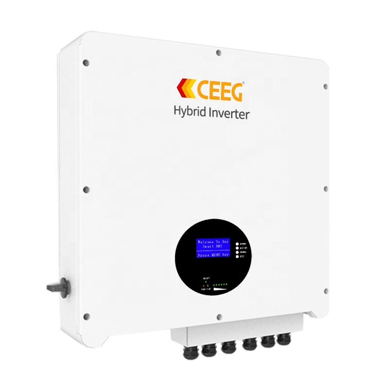 CEEG Custom 3 Phase Hybrid Solar inverter 5.5KW 5.5KVA MPPT 80A 500VDC PV Input 220VAC 48V 5500W Inverters