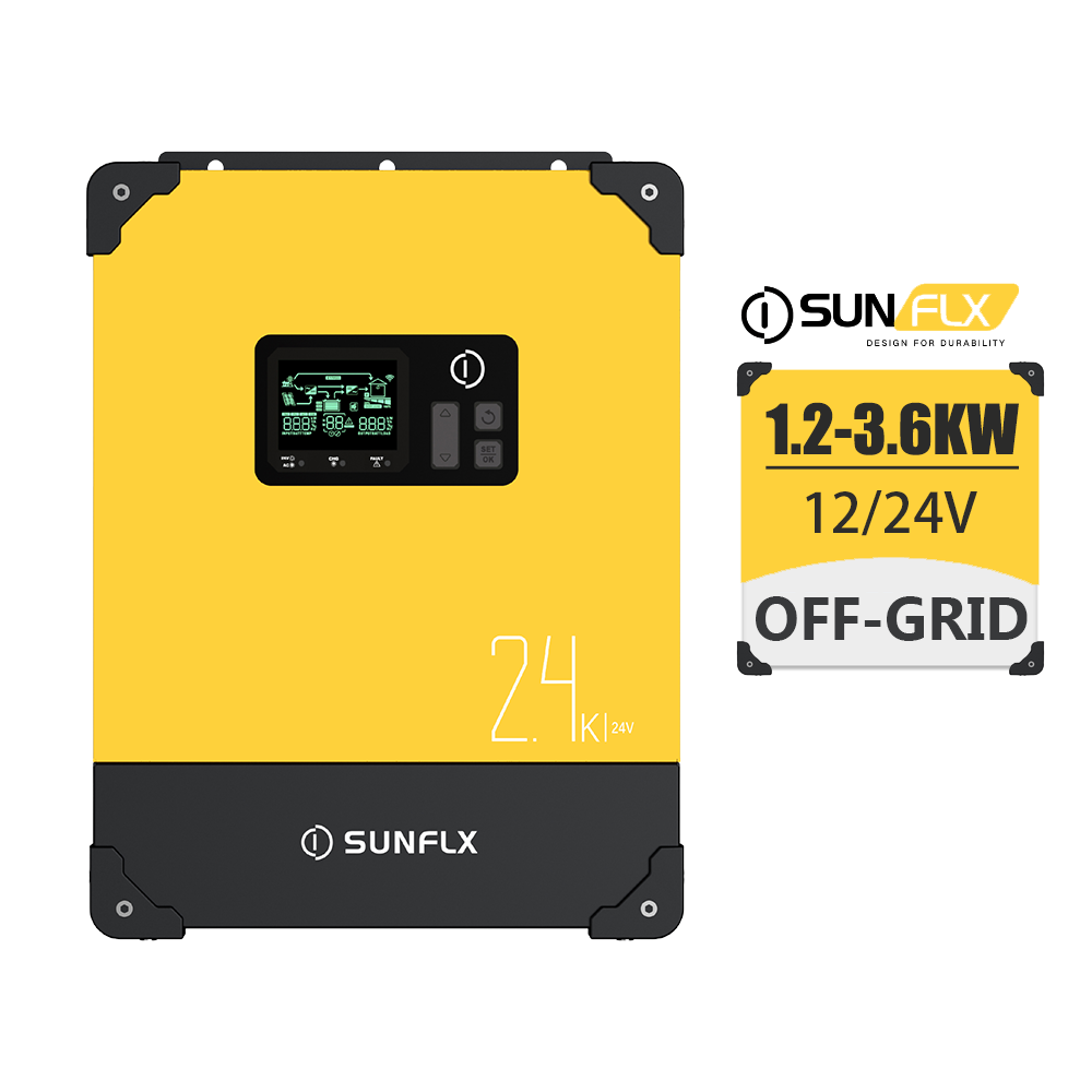 Sunflx solar inverter 3000w 3.6kw 3kva 24v solar inverter with mppt controller 12v 1000w 3kva 2kw off grid 3kw inverter solar