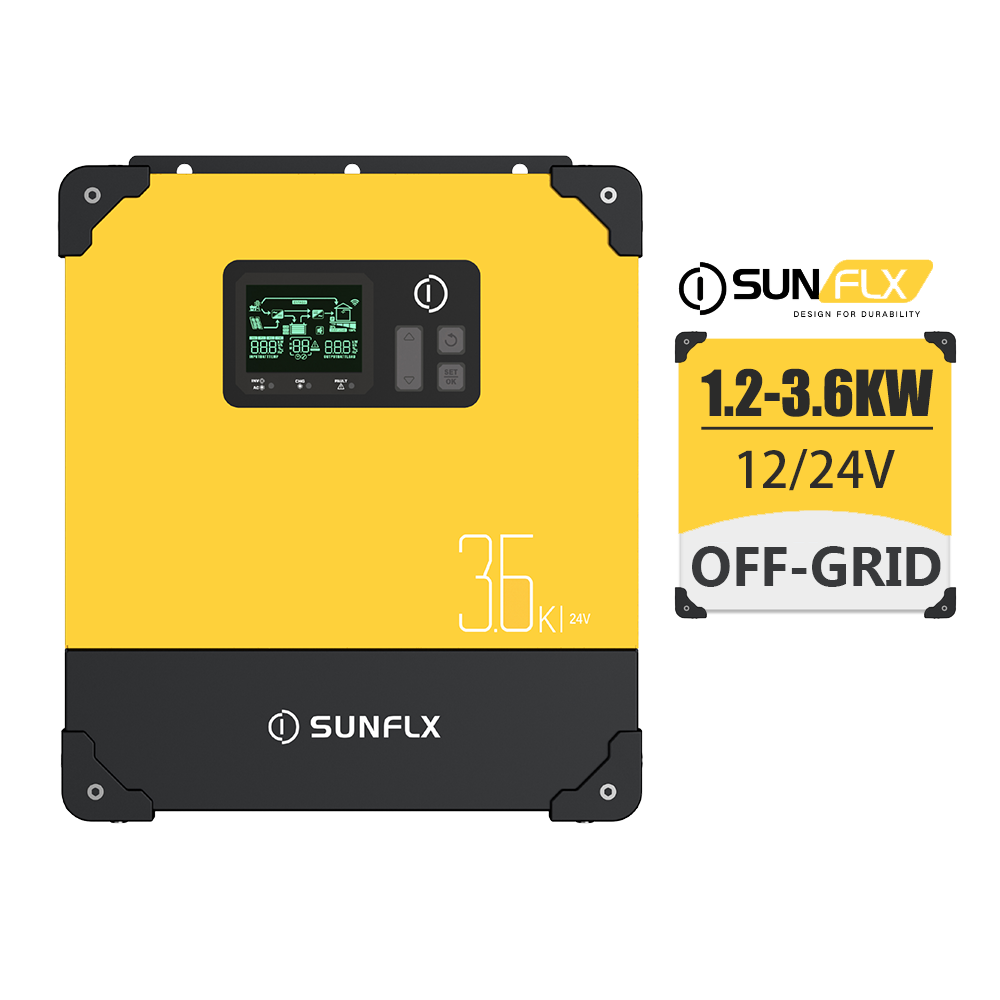 Sunflx solar inverter 3000w 3.6kw 3kva 24v solar inverter with mppt controller 12v 1000w 3kva 2kw off grid 3kw inverter solar