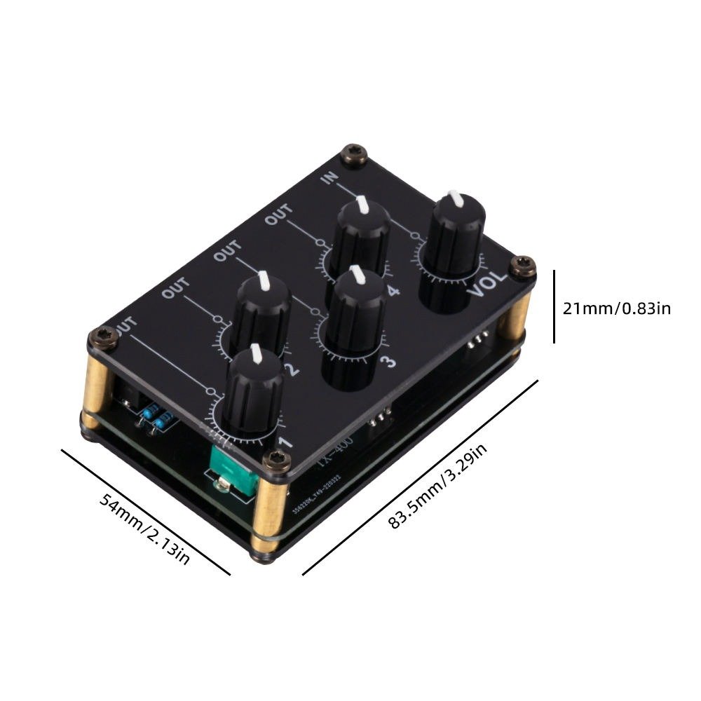 4 Channel Mini Stereo Mixer Line Mixer for Live Studio Recording Portable Audio Sound Card Sound Mixing Console Audio Mixer