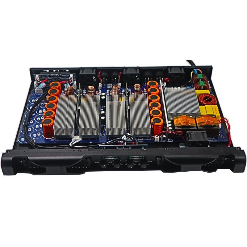 Sound system professional 4 channel equalizer audio mixer with amplifier