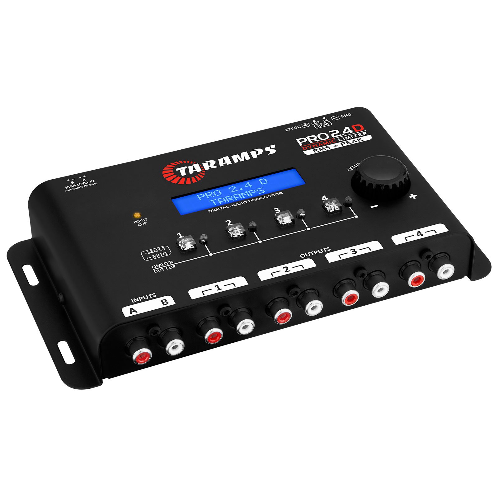 Taramps Pro 2.4D Dynamic Peak DSP Crossover Full Digital Signal Processor and Equalizer Peak Limiter Function 4CH Out Car Audio
