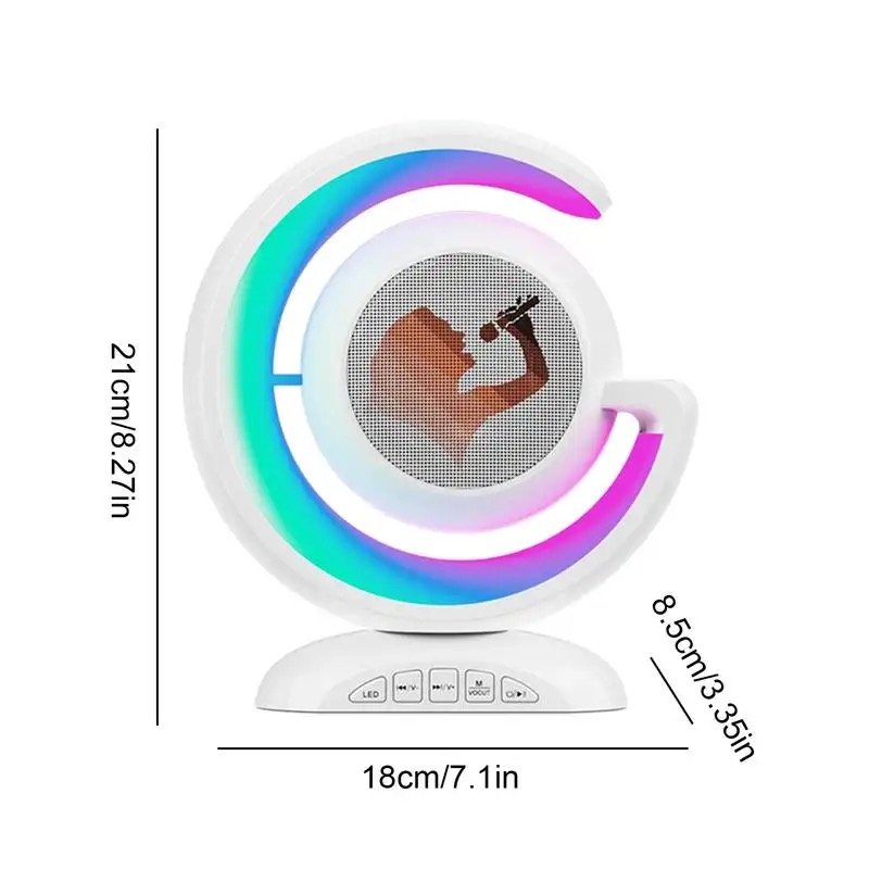 YS110 Karaoke Audio Wireless Bluetooth Speaker Dual Microphone Mini Music Box TF/u Disk/sound Changing Function Hot Selling