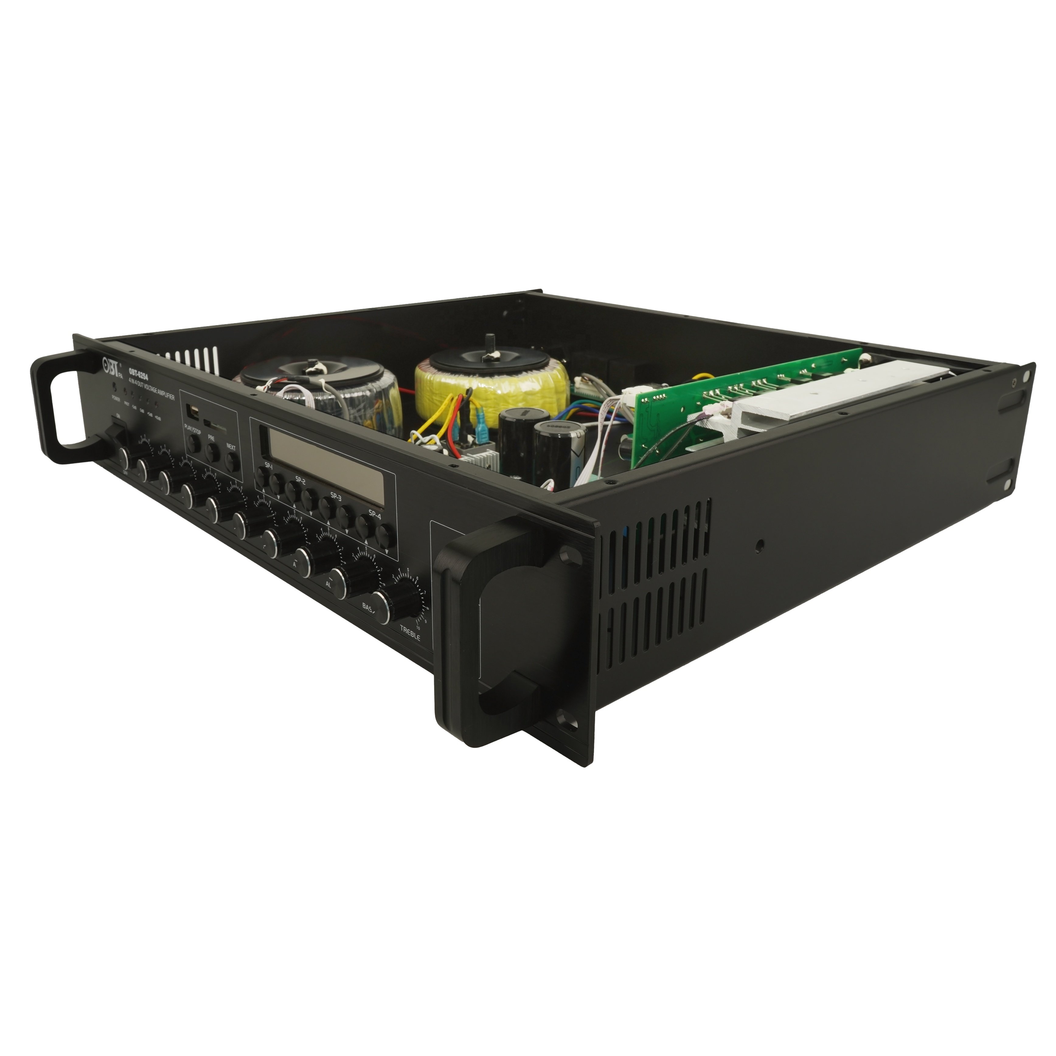 OBT-6254 4 Channel Power Amplifier Audio Kit Power Amplifier Low Frequency Mixer Pa Amplifier for Sale