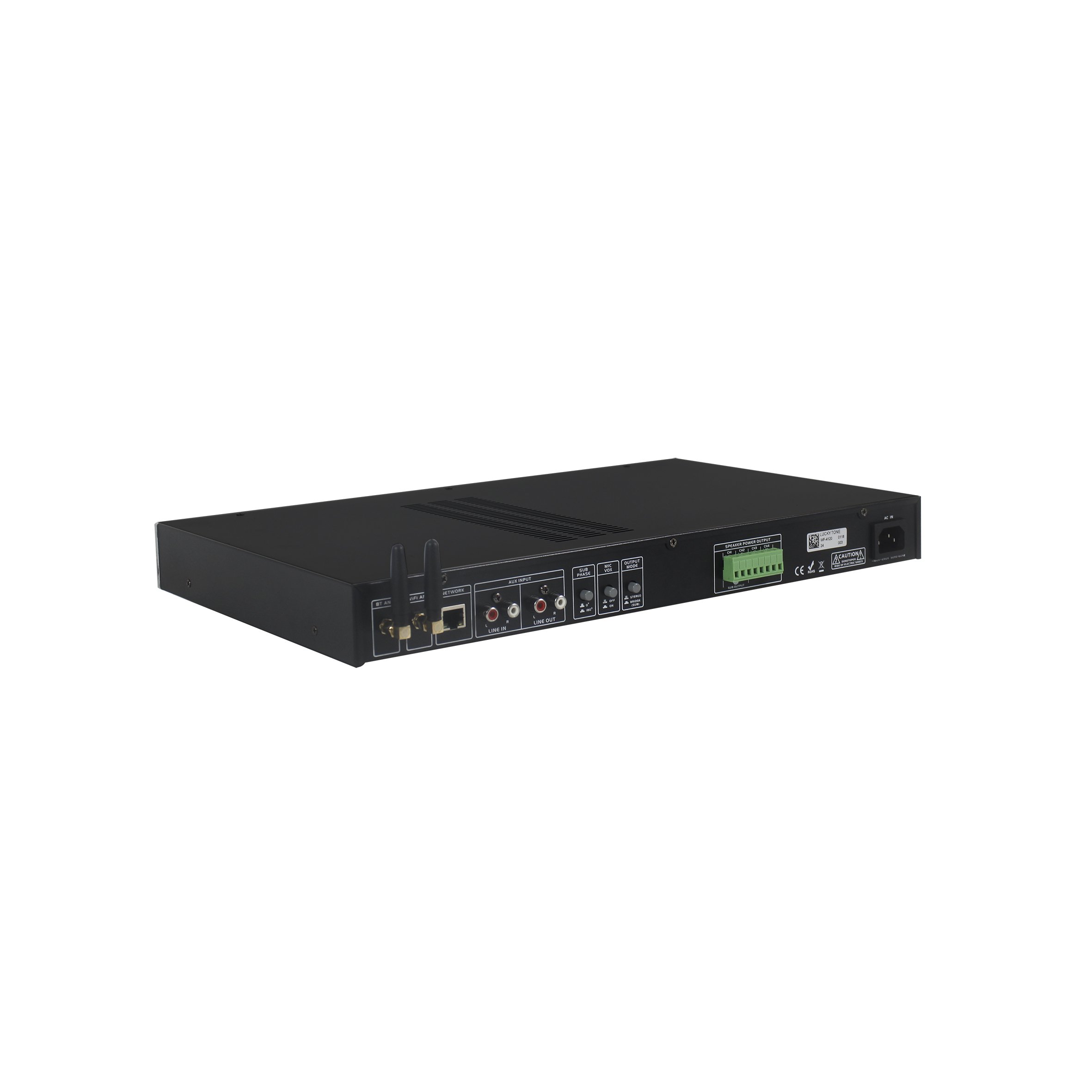 4-Channel 120W WIFI Audio Amplifier Smart Multi-Room WiFi Audio System with Bluetooth/USB/AUX