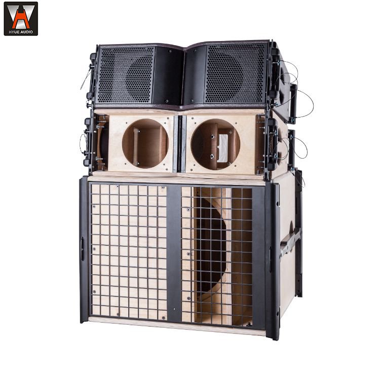 Hongyue audio original design passive K208 double 8 inch line array speaker box speaker audio system