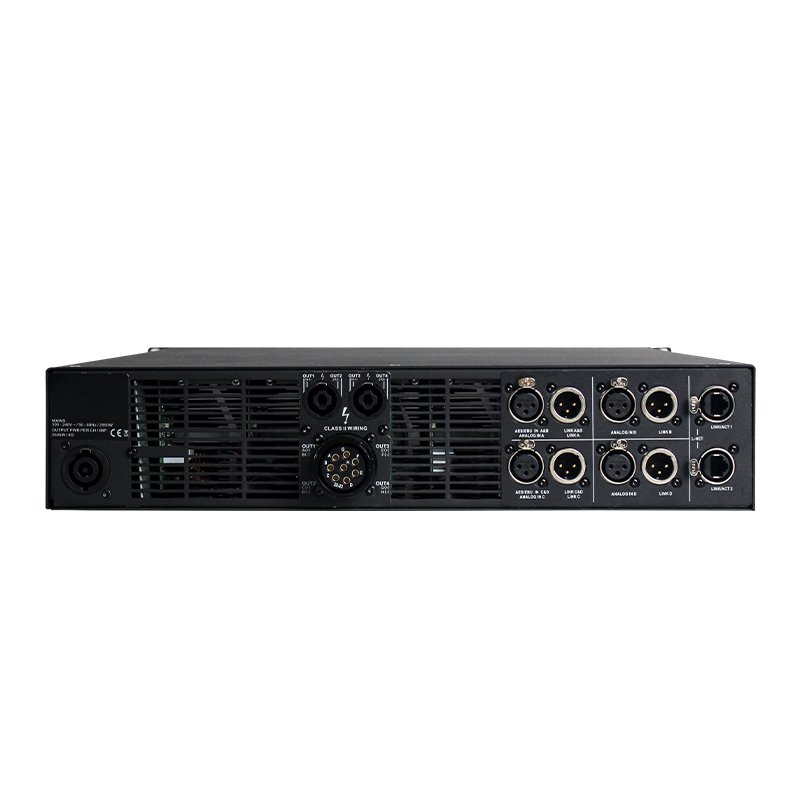 Professional Audio Digital Amplifier 1800 Watt X 4 Channel Big Sound Portable Speaker Amplifier