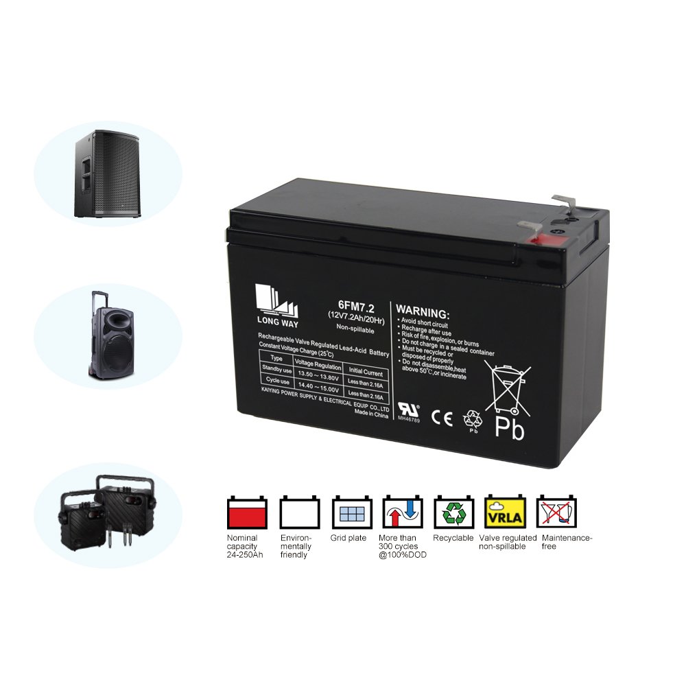 AGM Battery 12V 7.2Ah 20Hr sound and speaker system battery VRLA large instant current deep discharge battery for OEM