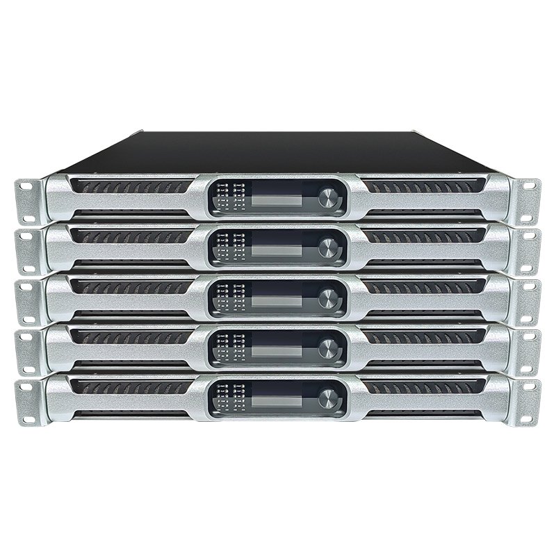4-Channel 18000W Class D Amplifier with DSP (96K Sampling Rate), Variable Power Supply, PFC, SRM