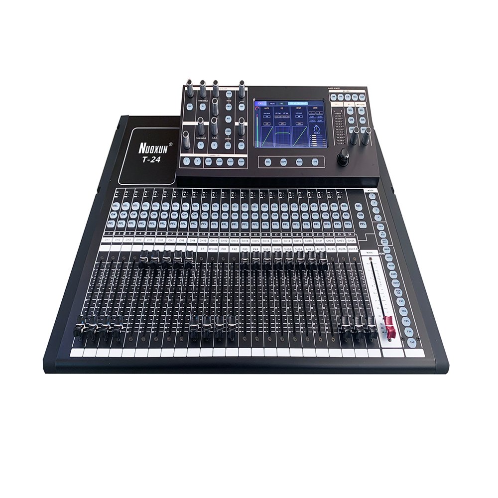 Nuoxun Professional audio mixer digital Professional 24 Channel Mixer Console Sound Dj Controller Audio Mixer