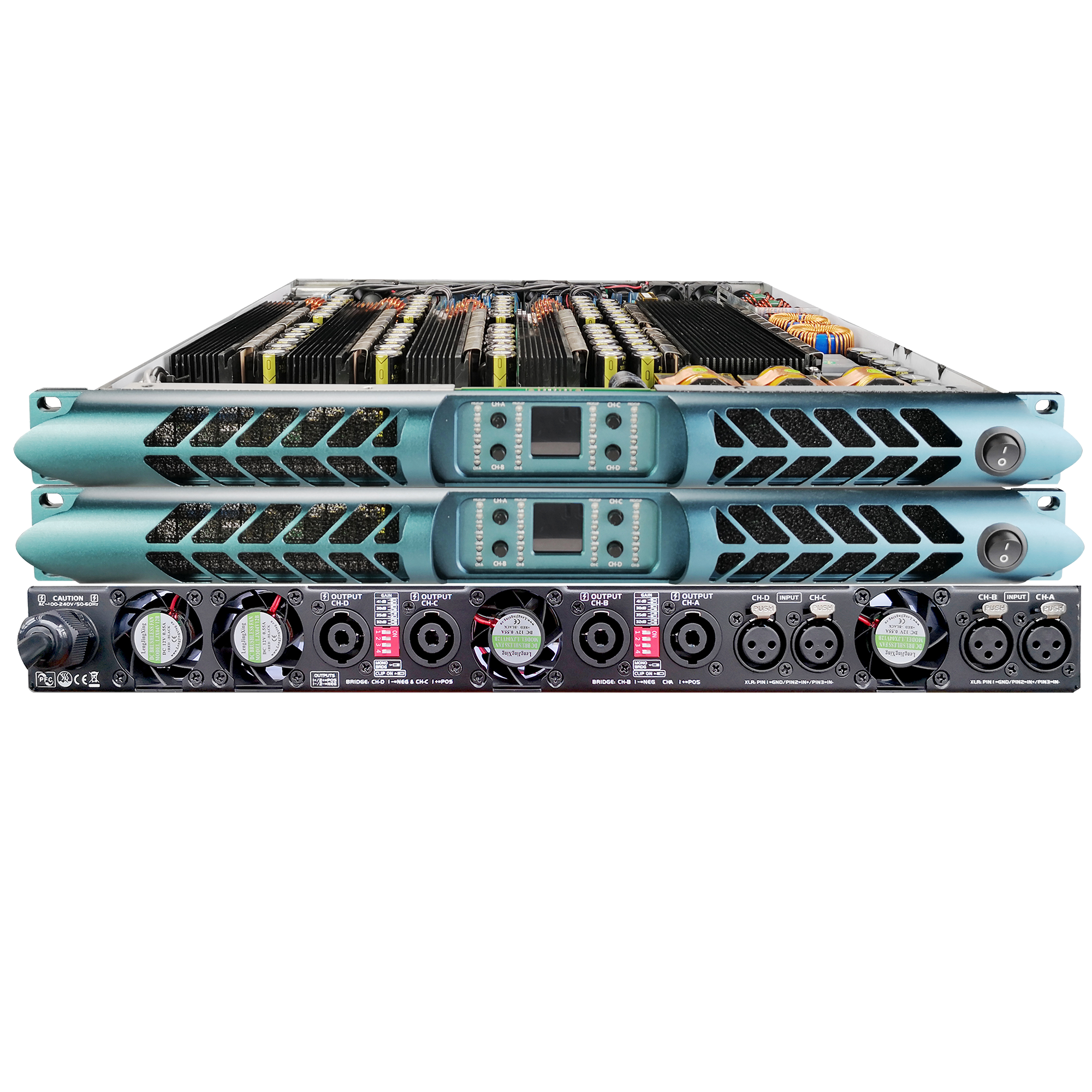 Professional Audio Sound Equipment M4-2000 1u Digital 4ch 8000w Power Amplifier For Full Range Line Array Speakers Speaker
