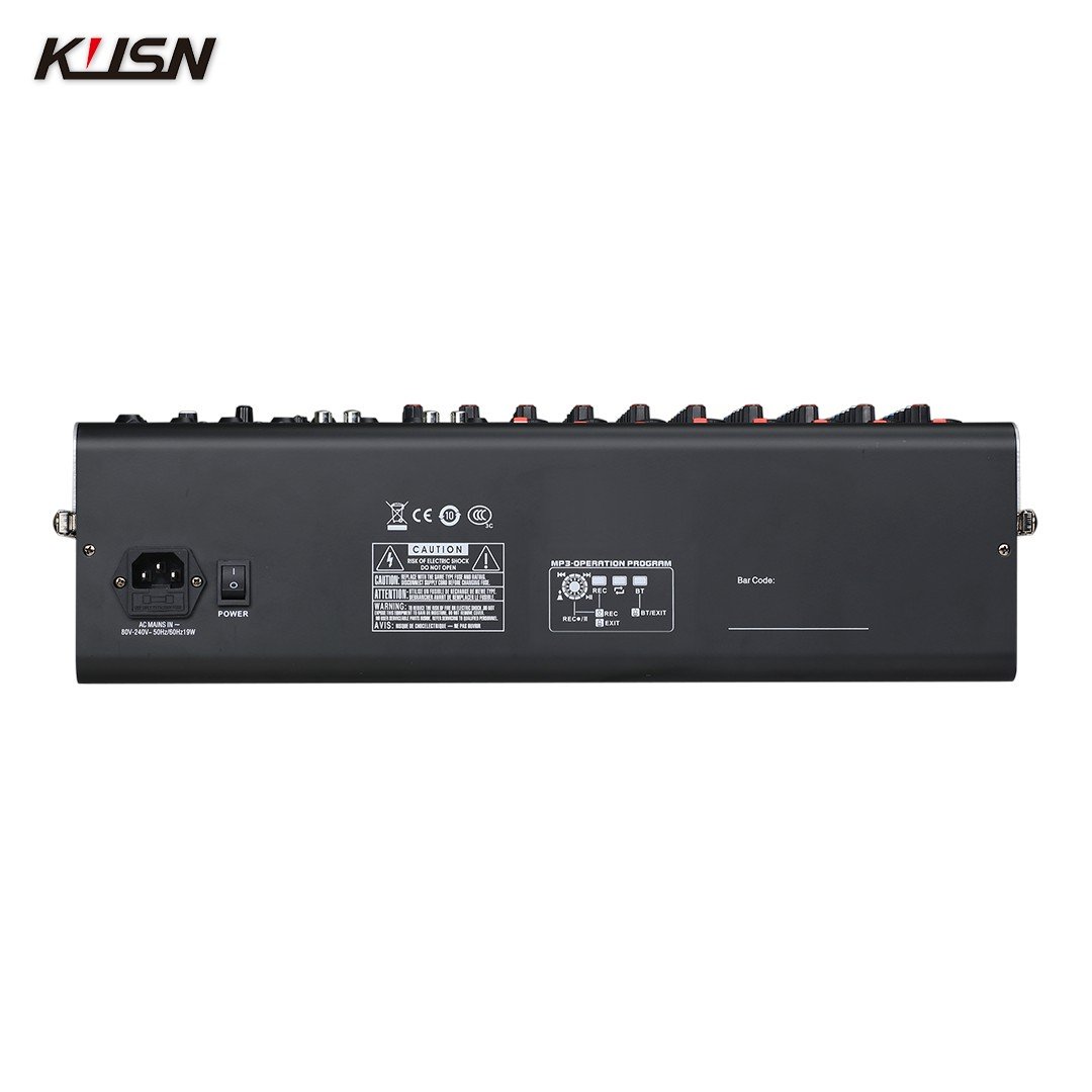8 Channel 2 Group Digital Mixer Professional Audio Mixing Console Mini Sound Mixer Console with 24-bit DSP Bluetooth MP3 USB