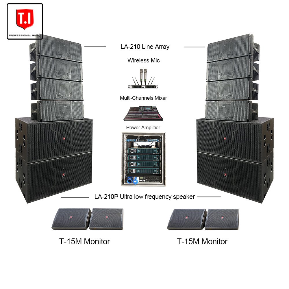 T.I Pro Audio Active Outdoor/Indoor Line Array System High Performance Speaker Equipment