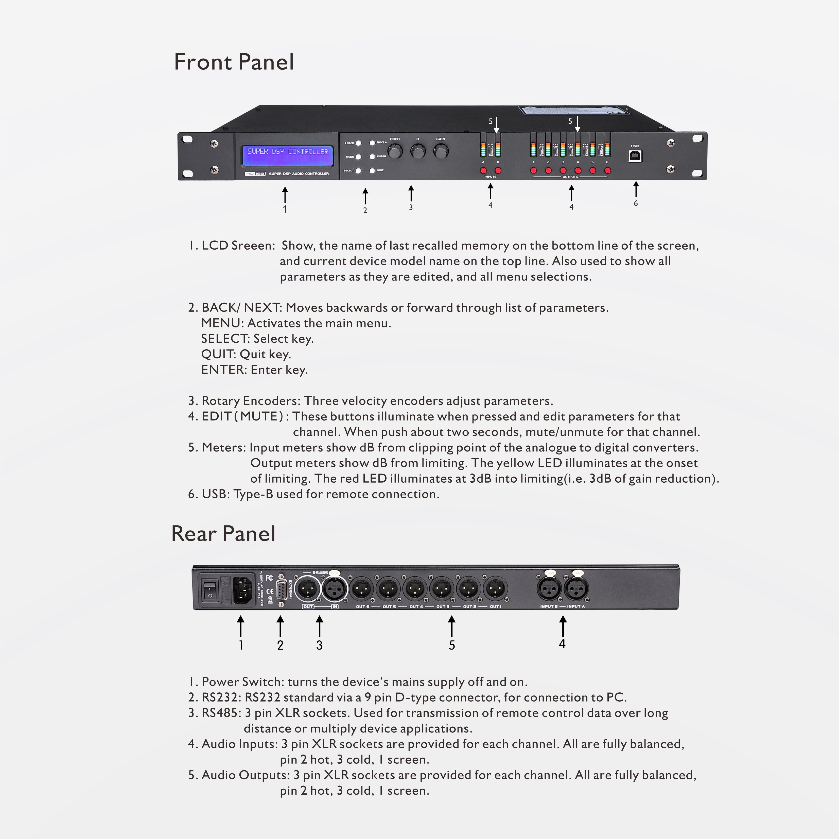 Digital amplifier 4 Channel amplificadores profesional class Power Amplifier DJ Audio Sound Processor System