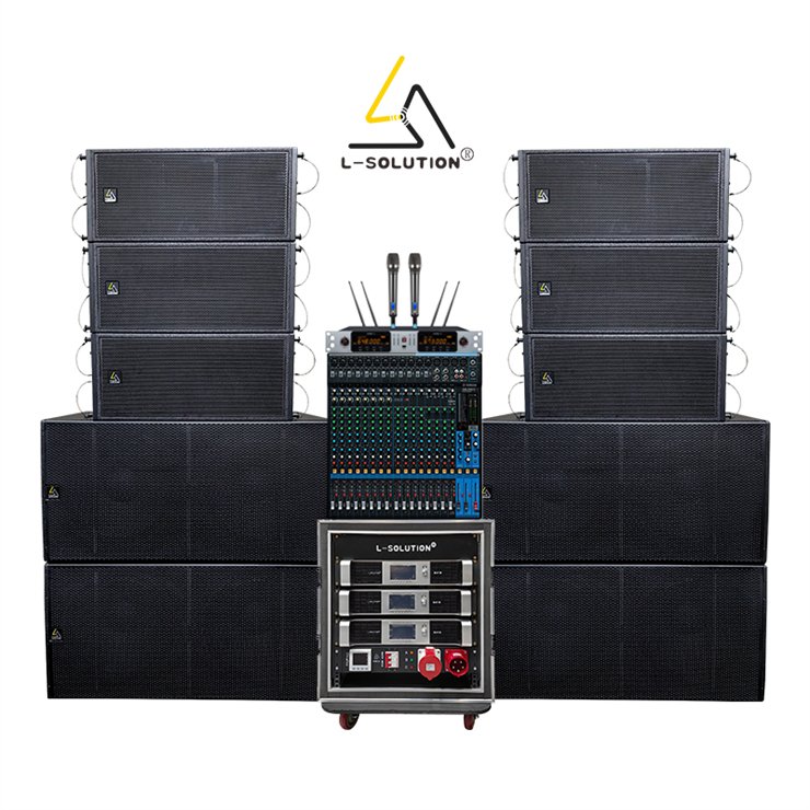 Professional audio sound equipment dual 10 inch 900watt active/passive line array speakers outdoor concert stage dj sound system