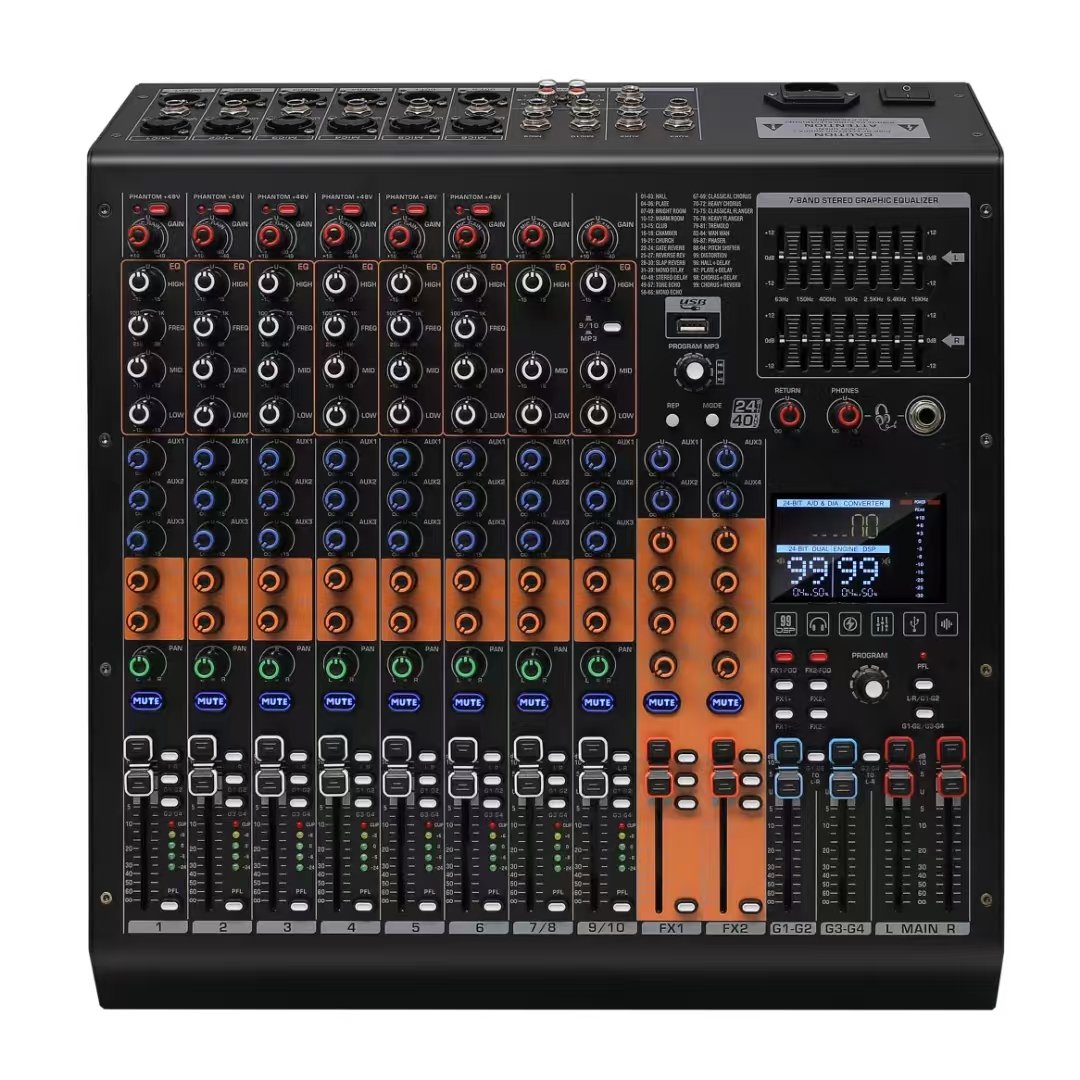 ST 10/14/18/22 Channel High performance compact analog mixer 4group+4 aux+99dsp audio mixing console bluetooth sound card record