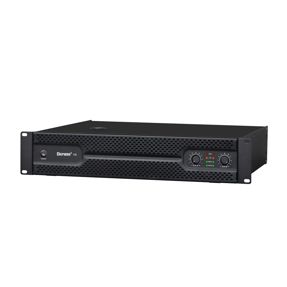 Berase Professional Sound Equipment Big Power 2U Amplifier 600w*2channels Class H Power Amplifier Metal Monoblock Amplifier M6