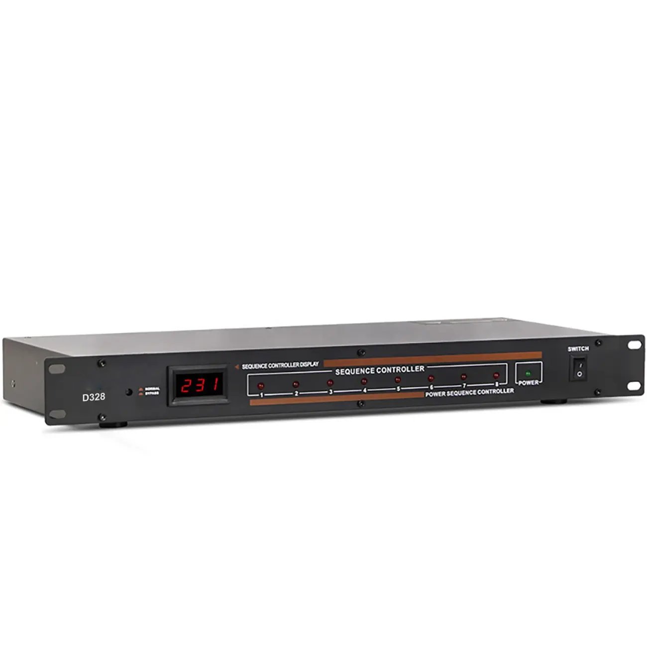 D328 8 channel DJ sound system power sequence controller with display for ktv live sound stage equipment