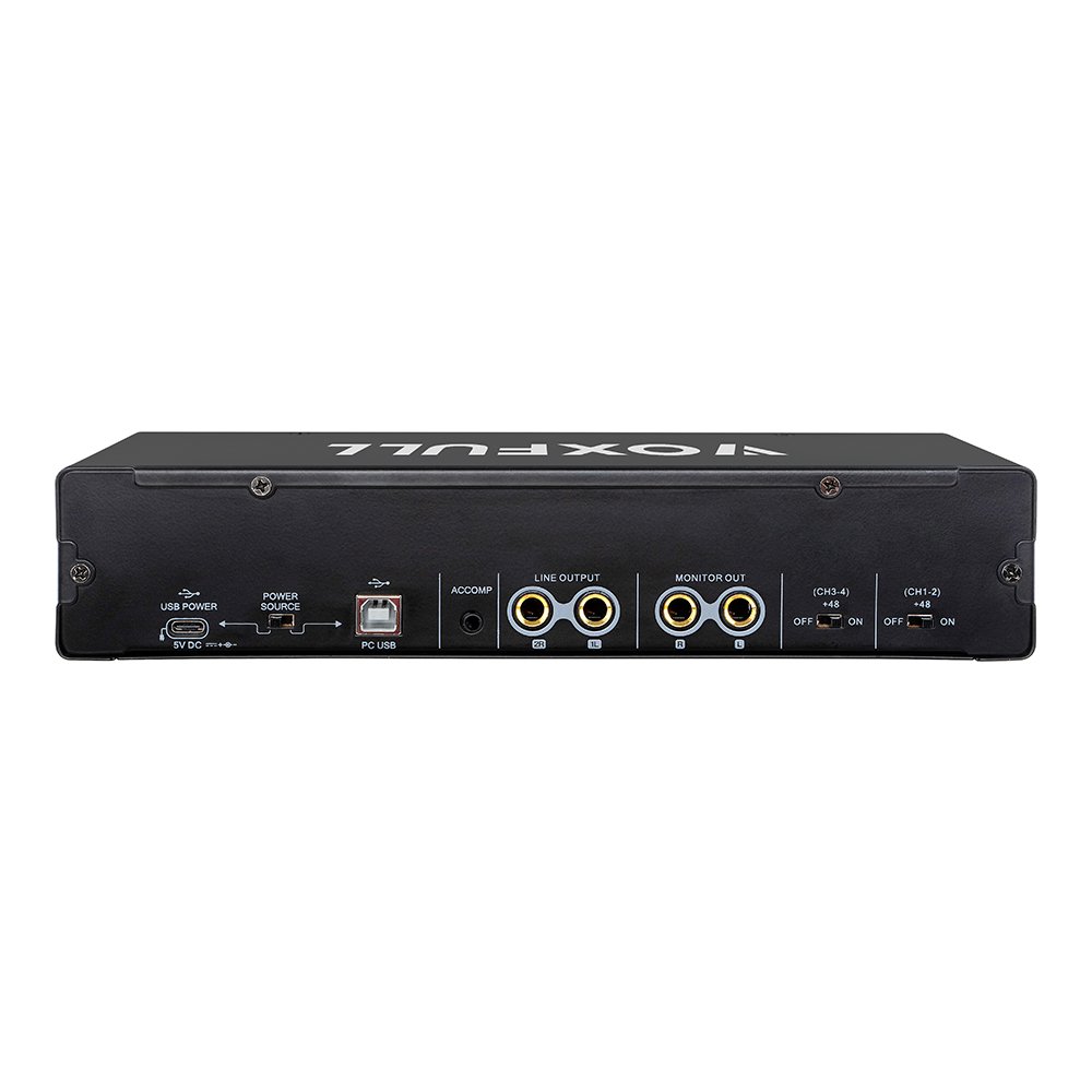 Voxfull MD404 Professional 24Bit 192KHz mini USB Audio Interface 4 Channel USB Sound Card For Live Music Recording Studio