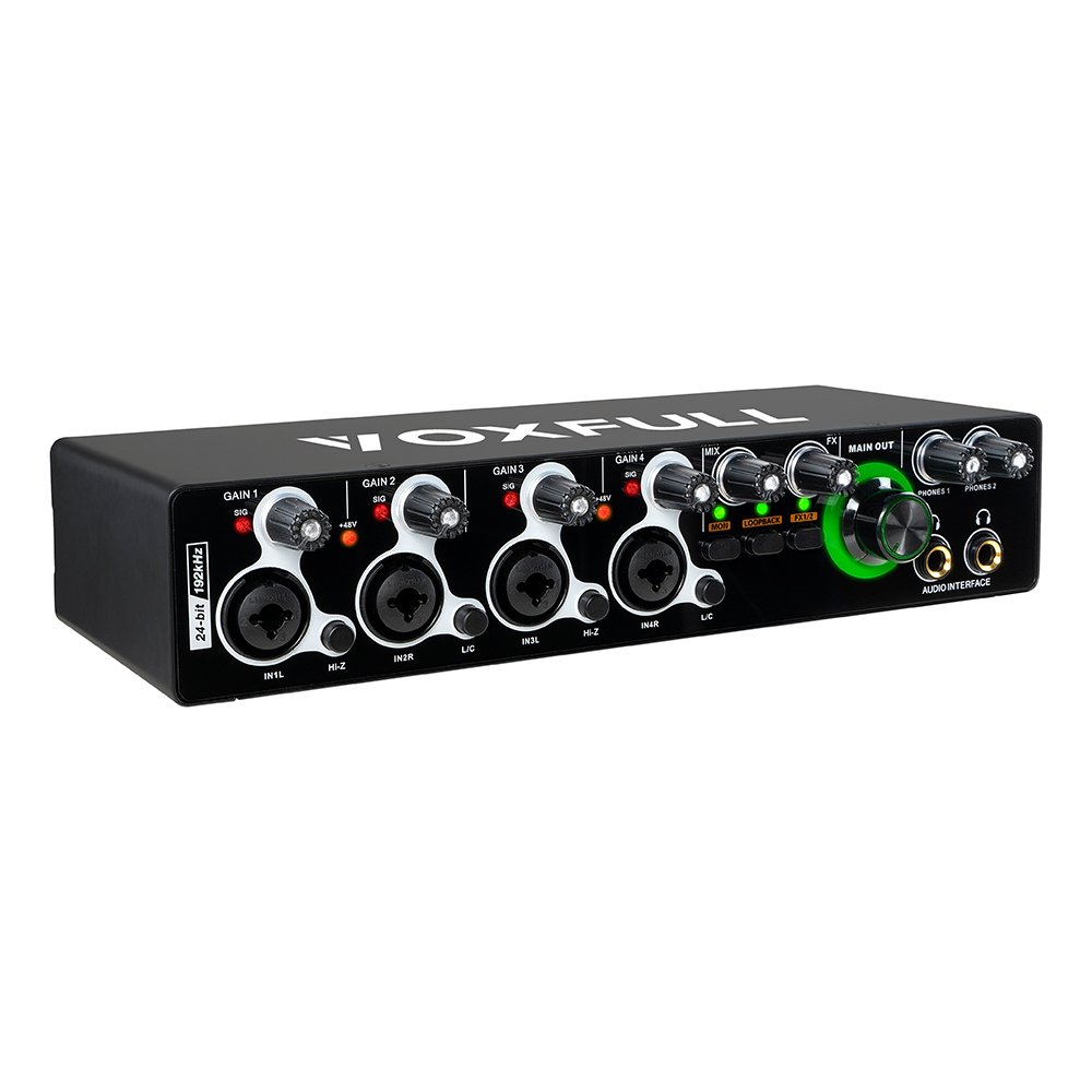 Voxfull MD404 Professional 24Bit 192KHz mini USB Audio Interface 4 Channel USB Sound Card For Live Music Recording Studio