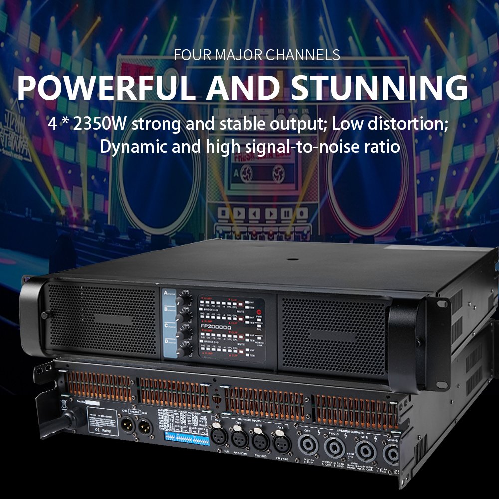FP20000Q 16000W Class D PA Dj Power Amplifier 2U FP Series Digital Amplifier