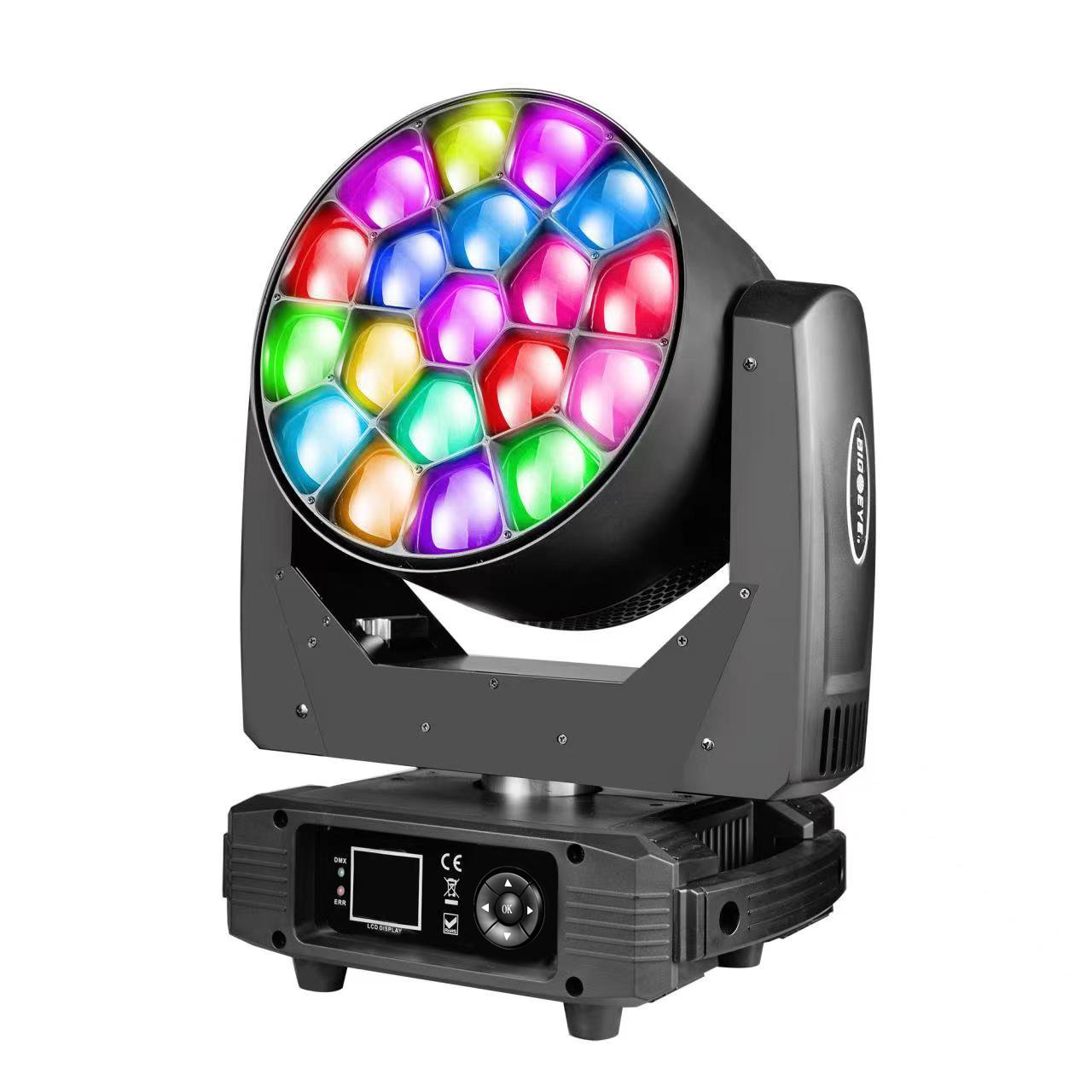19x15w Big Bee Eye 4 in 1 Beam Moving Head Light Wash Zoom RGBW Pixel Control Effect Stage Lighting For Bar Party