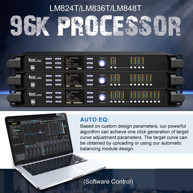 LM848RT Church DSP Effects Processor Audio 4 In 8 Out show Sound Equipment Audio Processor