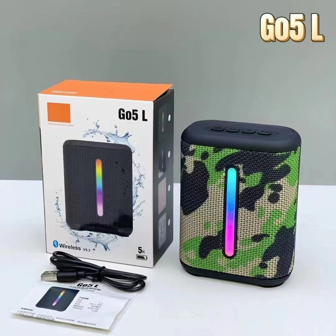 Go5L Wireless portable mini speaker FM radio/TF/USB subwoofer desktop speaker BT Active mini stereo high quality speaker
