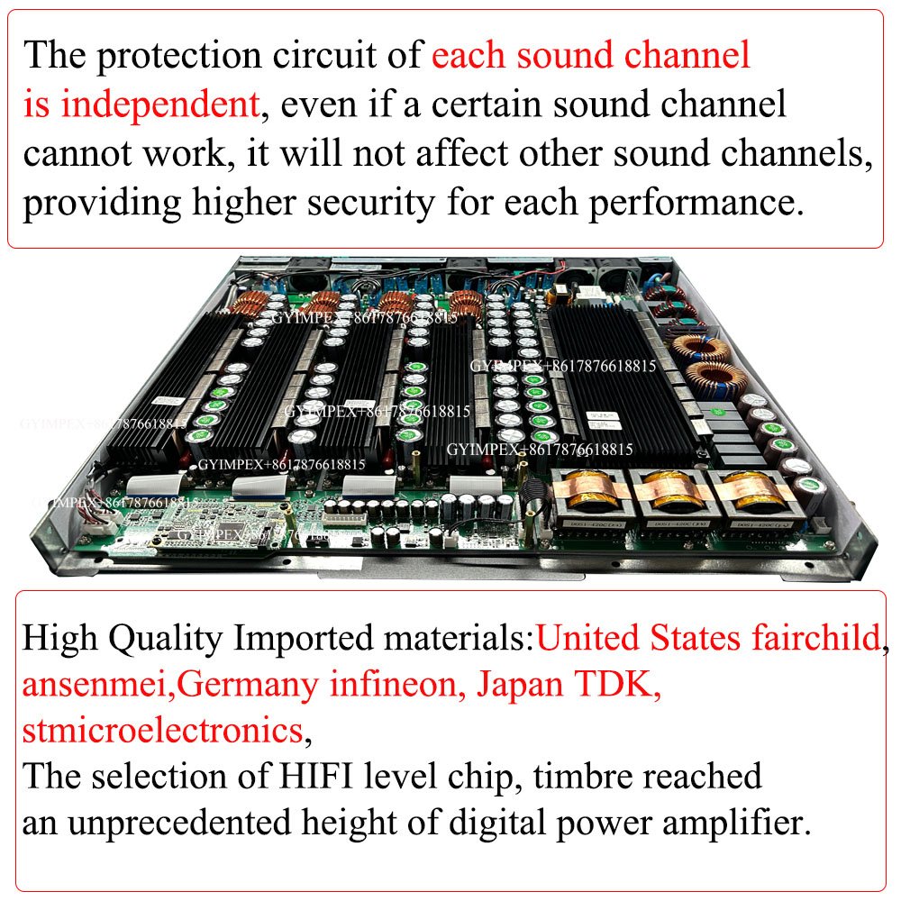 good quality alldsp 2 channels 3000w class d sound equipment amplifiers 1u dj amplifier with DSP Germany amplifier