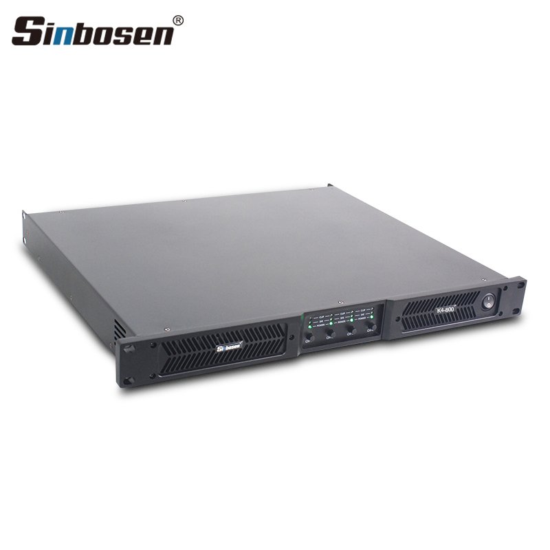 K4-800 4 Channel 4Ch Class D Digital Sound Sinbosen 1U Amplificador Portable Voice Touring Amplifier