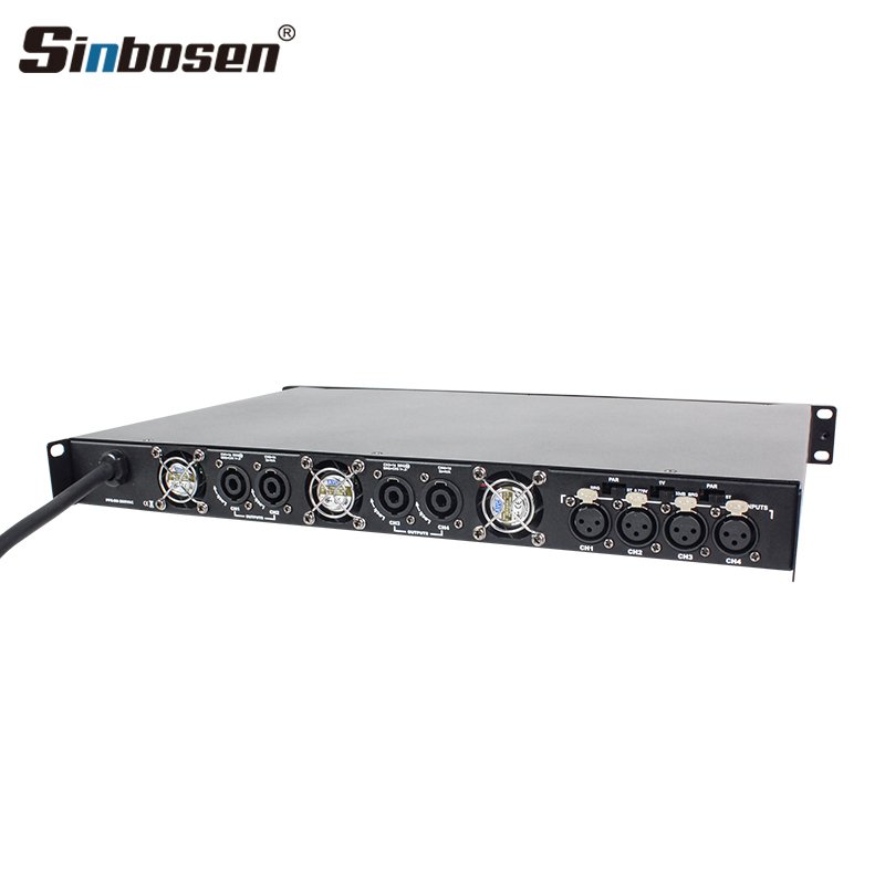 K4-800 4 Channel 4Ch Class D Digital Sound Sinbosen 1U Amplificador Portable Voice Touring Amplifier