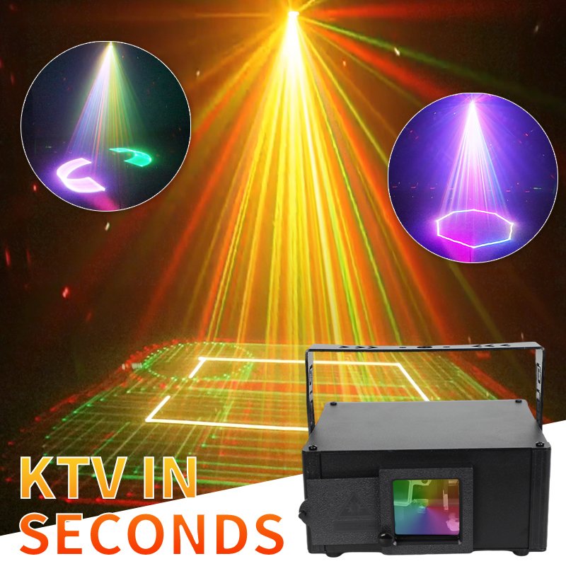 Drop shipping 4D animation party laser light dmx dj club equipment disco beam lights luces led projector for stage floor ceiling