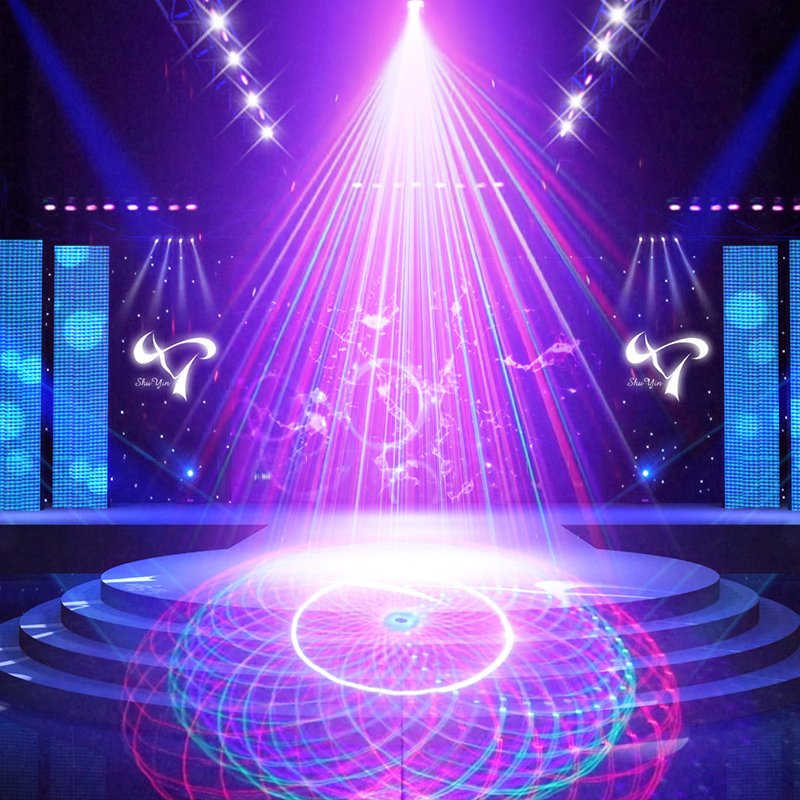 Drop shipping 4D animation party laser light dmx dj club equipment disco beam lights luces led projector for stage floor ceiling