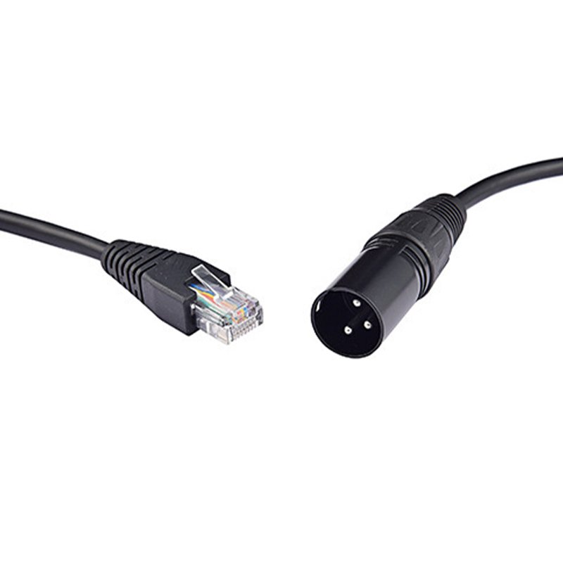 3Pin Female to RJ45 Male Connector Extender Cable XLR Audio Cable for Amplifier Mixer KTV Equipment Lighting and Sound
