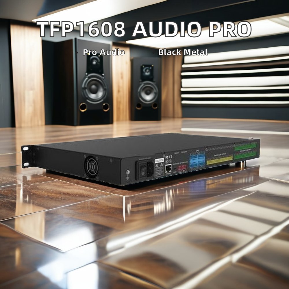 OEM ODM Professional Audio Processor TFP1608 Black Metal Sound Equipment Management Line Array Audio System